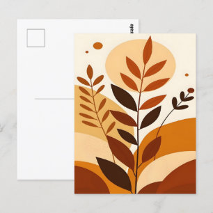 Carte Postale Boho Abstrait et Clip Art moderne Imprimable
