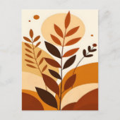 Carte Postale Boho Abstrait et Clip Art moderne Imprimable (Devant)