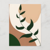 Carte Postale Boho Abstrait et Clip Art moderne Imprimable 2026 (Devant)