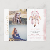 Carte Postale Boho Ajouter Vos Photos Graduation (Devant)