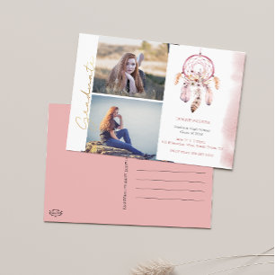 Carte Postale Boho Ajouter Vos Photos Graduation