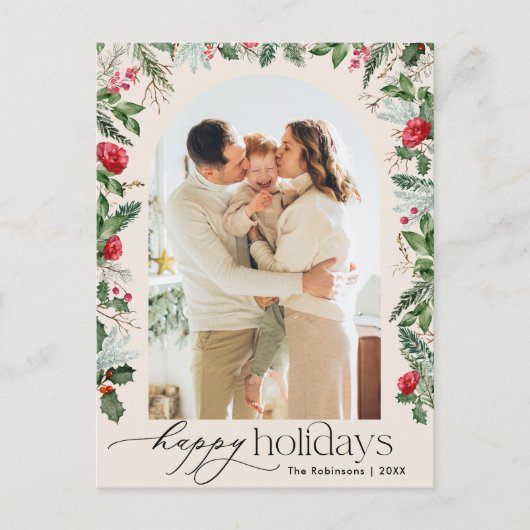 Carte Postale Boho Arc Botanique Moderne 1 Photo Vacances (Devant)