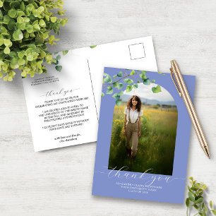 Carte Postale Boho Arch Ivy Cornflower Blue Grad Merci