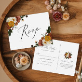 Carte postale Boho Automne Floral RSVP