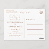 Carte Postale Boho automne herbe des pampas save the date (Dos)