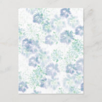 Boho bleu Fleurs florales Motif de teinture à tart