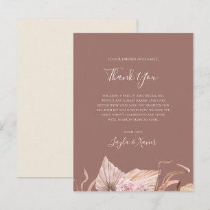 Carte Postale Boho Botanique Dusty Rose Merci