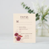 Carte Postale Boho Bourgogne Rose RSVP (Debout devant)