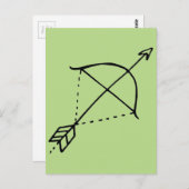 Carte Postale Boho Bow Doodle (Devant / Derrière)