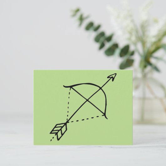 Carte Postale Boho Bow Doodle (Debout devant)