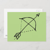 Carte Postale Boho Bow Doodle (Devant / Derrière)