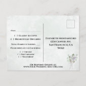 Carte Postale Boho Chic Eucalyptus & Mariage de Lavande RSVP (Dos)