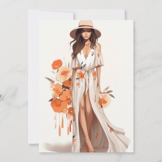 Carte postale Boho Chic Floral (Devant)