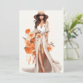 Carte postale Boho Chic Floral (Debout devant)
