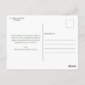 Carte Postale Boho Chic Green Gold Botanique Photo Holiday (Dos)