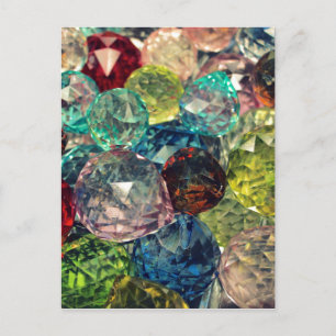 Carte Postale Boho Chic : Perles de verre colorées