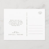 Carte Postale Boho Chic Remerciements de mariage en vert olive p (Dos)