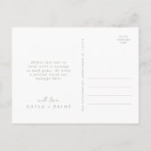 Carte Postale Boho Chic Sage Vert Mariage Photo Merci (Dos)