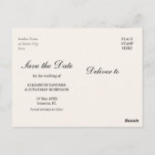 Carte Postale Boho Chic Wedding with Beige Flowers (Dos)