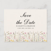 Carte Postale Boho Chic Wedding with Beige Flowers (Devant)