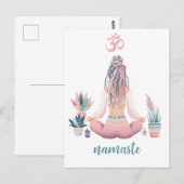 Carte Postale Boho design avec OM (Devant / Derrière)