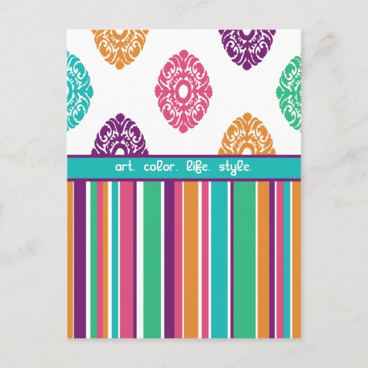 Carte Postale Boho été personnalisé (Devant)