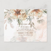 Carte Postale BOHO Faire part de mariage floral à l'herbe de Pam (Devant)