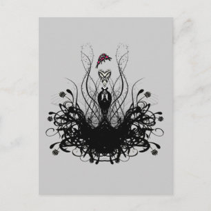 Carte Postale Boho Fashion Diva tout Arrière - plan couleur pers