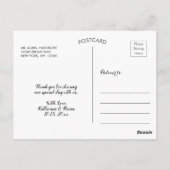 Carte Postale Boho Floral Bourgogne Mariage de automne de la mar (Dos)