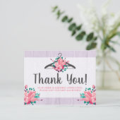 Carte Postale Boho Floral Vêtements cintre Boutique Merci (Debout devant)