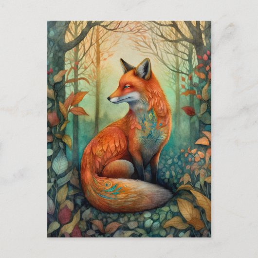 Carte Postale Boho Fox (Devant)