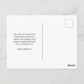 Carte Postale Boho Fox Happy Birthday Card (Dos)