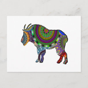 CARTE POSTALE BOHO GOAT