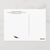 Carte Postale Boho Gold tendance concepteur de plume rose (Dos)