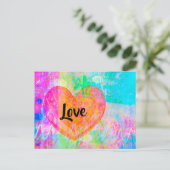 Carte Postale Boho Heart Love (Debout devant)