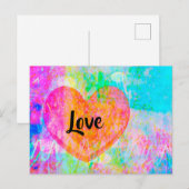 Carte Postale Boho Heart Love (Devant / Derrière)