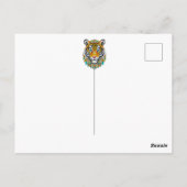 Carte Postale Boho Hippie Floral Year of the Tiger Art (Dos)
