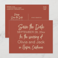 Boho moderne minimaliste brûlé Enregistrer la date