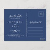 Carte Postale Boho Multicolore Fleur Sauvage Enregistrez la Date (Dos)