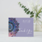 Carte Postale Boho Nebula Bloom | Conception de Mandala (Debout devant)