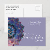 Carte Postale Boho Nebula Bloom | Conception de Mandala (Devant / Derrière)