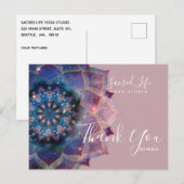 Carte Postale Boho Nebula Bloom | Conception de Mandala (Devant / Derrière)