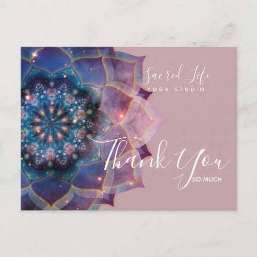 Carte Postale Boho Nebula Bloom | Conception de Mandala (Devant)