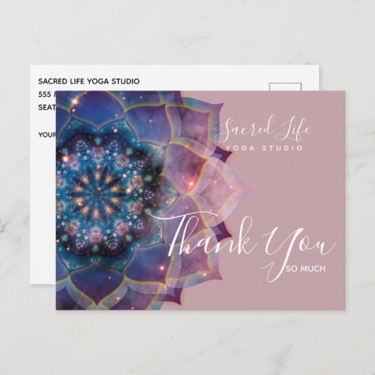 Carte Postale Boho Nebula Mandala (Devant / Derrière)