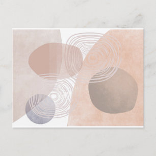 Carte postale Boho Neutral Organic Shapes