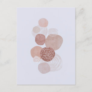 Carte postale Boho Neutral Organic Shapes