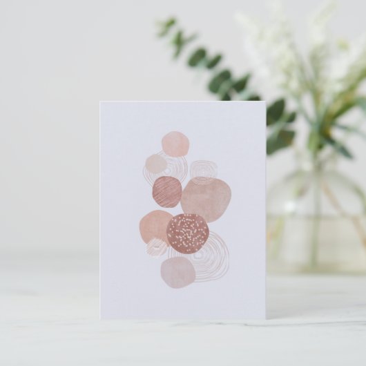 Carte postale Boho Neutral Organic Shapes (Debout devant)