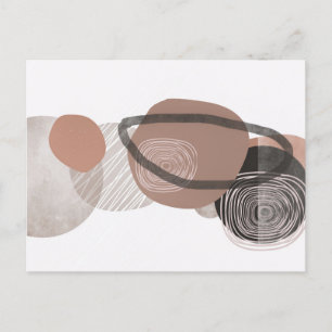 Carte postale Boho Neutral Organic Shapes