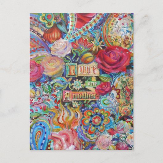Carte postale Boho Paisley Love (Devant)