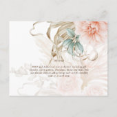 Carte postale BOHO Pampas Grass Yellow Mariage (Dos)